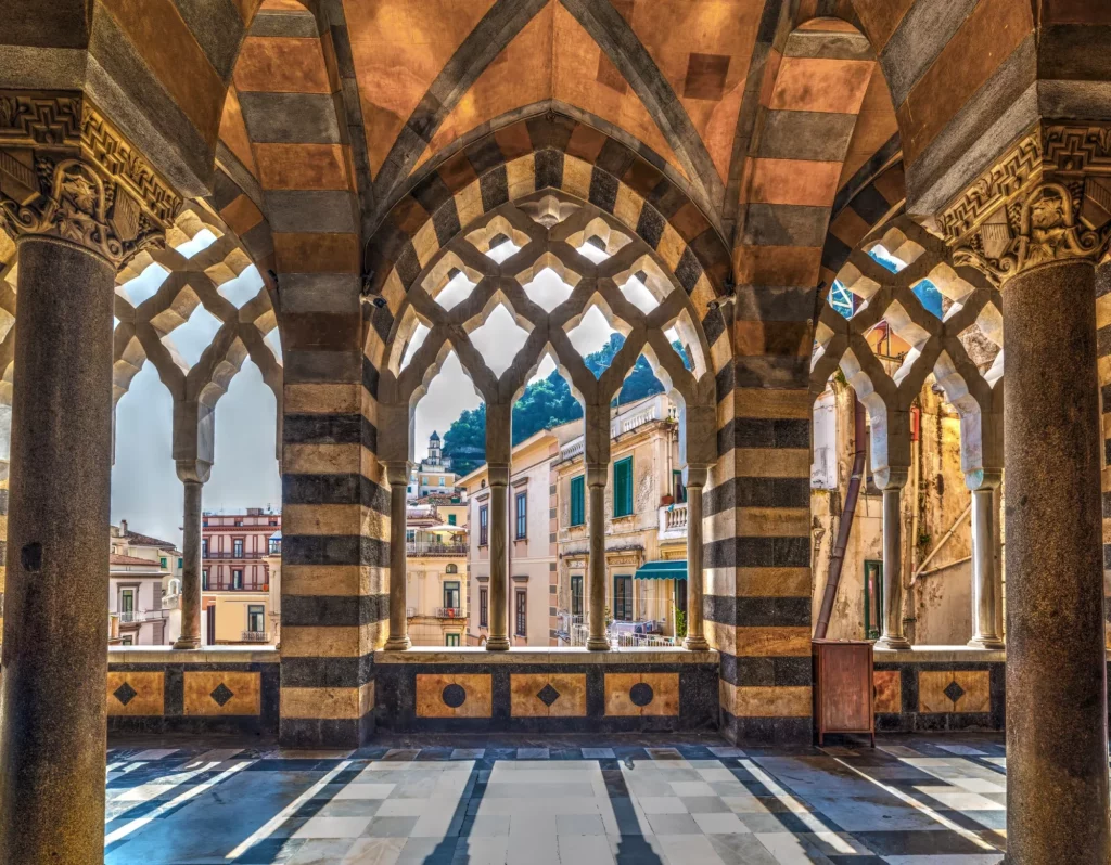 Interior view of Amalfi cathedral. Amalfi coast. Campania, Italy. Unesco world heritage site