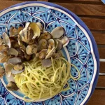 Seafood Pasta in Amalfi Coast Restaurant, Positano, Italy