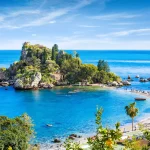 Isola Bella small island near Taormina, Sicily, southern Italy