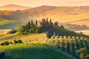 Embrace the rustic charm of Tuscan villages nestled among rolling hills.
